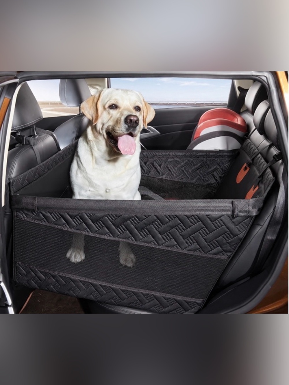 TKYZ Dog Car Seat Extender for Dogs,Hard Bottom Seat Cover